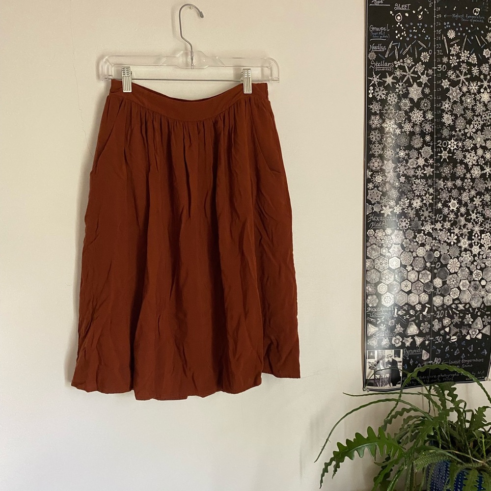 Fall pumpkin midi skirt